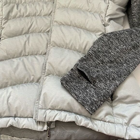 OUTDOOR RESEARCH Light Gray Plaza Down Hoodie Puffer Jacket - Picture 8 of 12